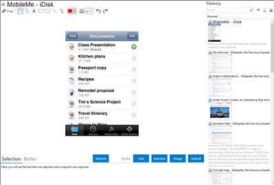 MobileMe - iDisk - Flamory bookmarks and screenshots