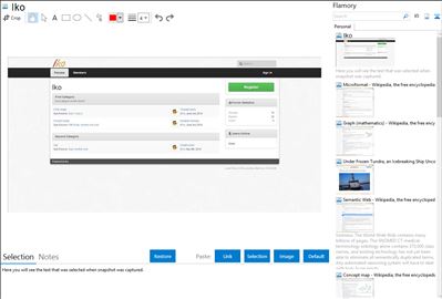 Iko - Flamory bookmarks and screenshots
