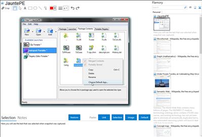 JauntePE - Flamory bookmarks and screenshots