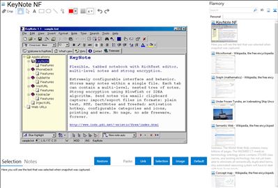 KeyNote NF - Flamory bookmarks and screenshots