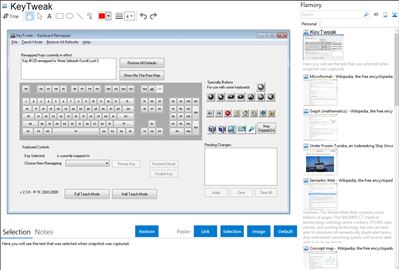 KeyTweak - Flamory bookmarks and screenshots
