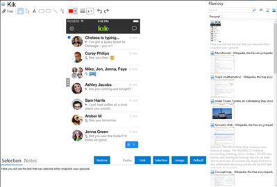 Kik - Flamory bookmarks and screenshots