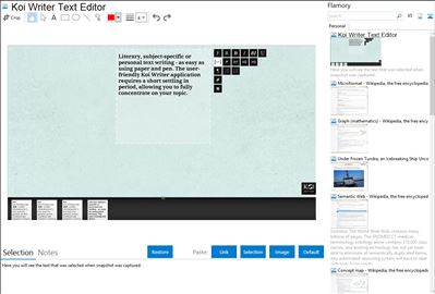 Koi Writer Text Editor - Flamory bookmarks and screenshots
