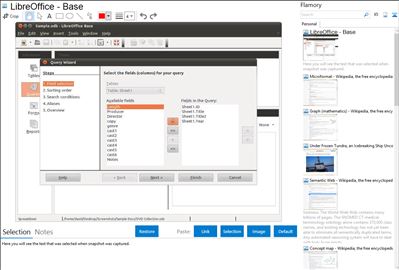 LibreOffice - Base - Flamory bookmarks and screenshots