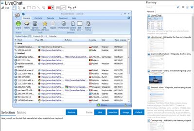 LiveChat - Flamory bookmarks and screenshots