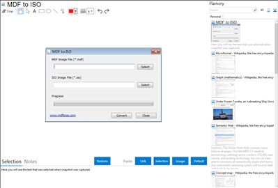 MDF to ISO - Flamory bookmarks and screenshots