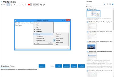 MenuTools - Flamory bookmarks and screenshots