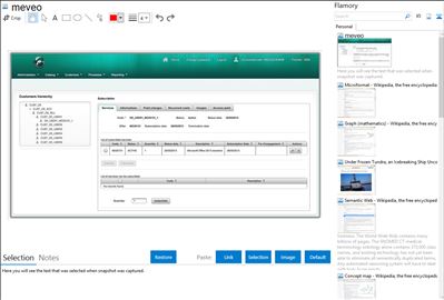 meveo - Flamory bookmarks and screenshots