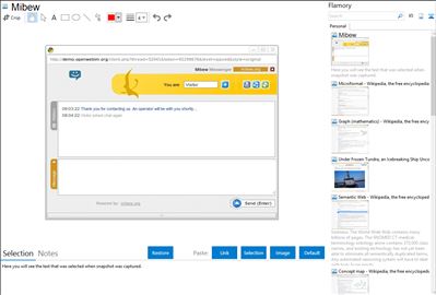 Mibew - Flamory bookmarks and screenshots
