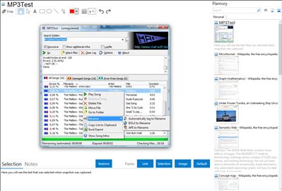 MP3Test  - Flamory bookmarks and screenshots
