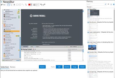 NewsBlur - Flamory bookmarks and screenshots
