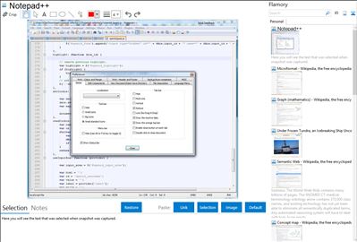Notepad++ - Flamory bookmarks and screenshots