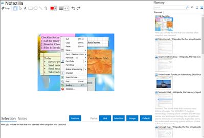 Notezilla - Flamory bookmarks and screenshots