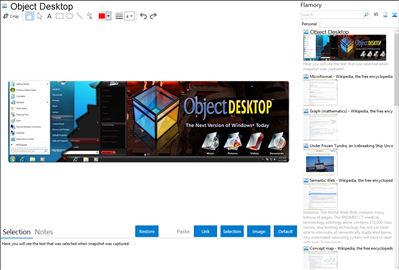 Object Desktop - Flamory bookmarks and screenshots
