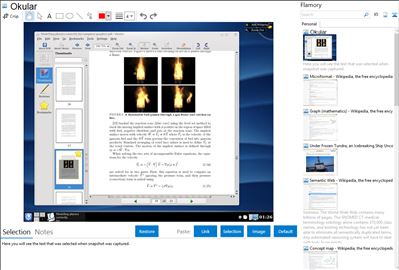 Okular - Flamory bookmarks and screenshots