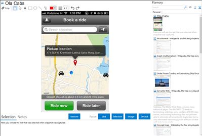 Ola Cabs - Flamory bookmarks and screenshots