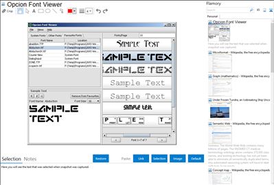 Opcion Font Viewer - Flamory bookmarks and screenshots