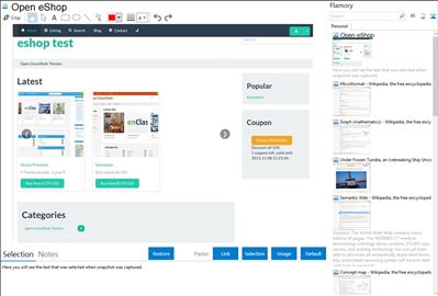 Open eShop - Flamory bookmarks and screenshots