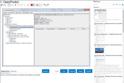 OpenProdoc - Flamory bookmarks and screenshots