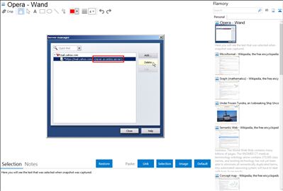 Opera - Wand - Flamory bookmarks and screenshots