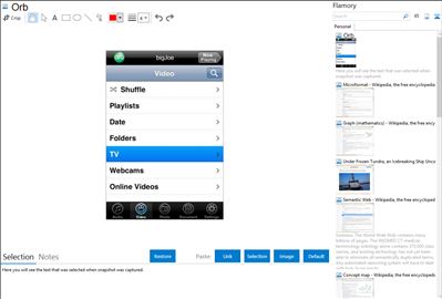 Orb - Flamory bookmarks and screenshots