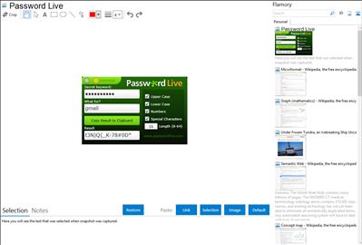 Password Live - Flamory bookmarks and screenshots