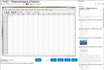 PAST - PAlaeontological STatistics - Flamory bookmarks and screenshots