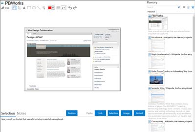 PBWorks - Flamory bookmarks and screenshots