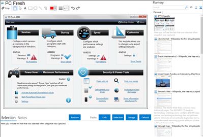 PC Fresh - Flamory bookmarks and screenshots