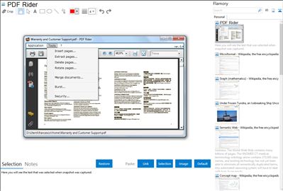 PDF Rider - Flamory bookmarks and screenshots