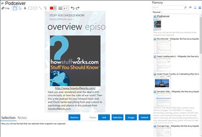 Podceiver - Flamory bookmarks and screenshots