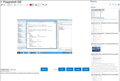 Powershell ISE - Flamory bookmarks and screenshots
