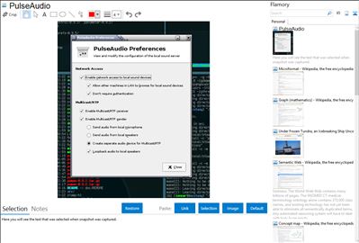 PulseAudio - Flamory bookmarks and screenshots