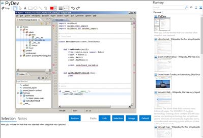 PyDev - Flamory bookmarks and screenshots