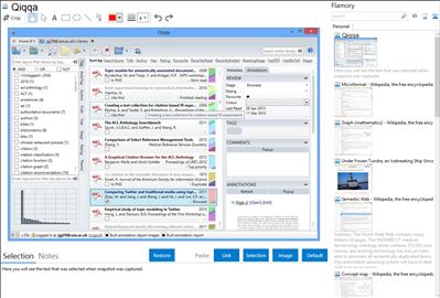 Qiqqa - Flamory bookmarks and screenshots