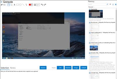 Qonsole - Flamory bookmarks and screenshots
