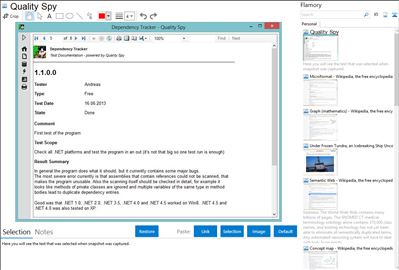 Quality Spy - Flamory bookmarks and screenshots