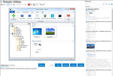 Remote Utilities - Flamory bookmarks and screenshots