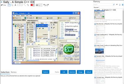Sally - A Simple C++ IDE - Flamory bookmarks and screenshots