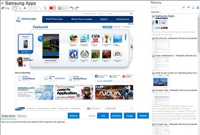 Samsung Apps - Flamory bookmarks and screenshots