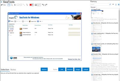 SeaTools - Flamory bookmarks and screenshots