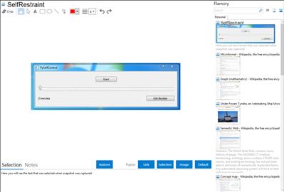 SelfRestraint - Flamory bookmarks and screenshots