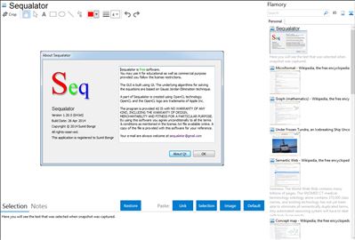 Sequalator - Flamory bookmarks and screenshots