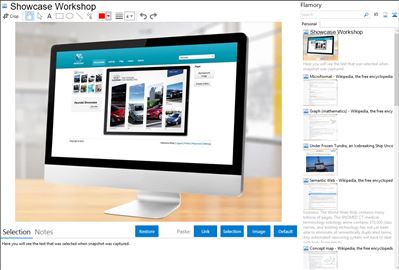 Showcase Workshop - Flamory bookmarks and screenshots