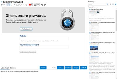 SimplePassword - Flamory bookmarks and screenshots