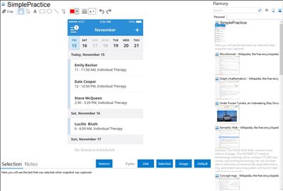 SimplePractice - Flamory bookmarks and screenshots