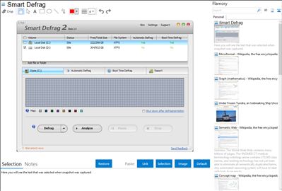 Smart Defrag - Flamory bookmarks and screenshots
