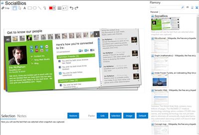 SocialBios - Flamory bookmarks and screenshots