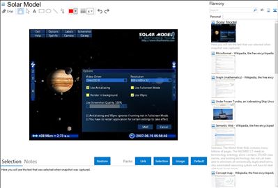 Solar Model - Flamory bookmarks and screenshots