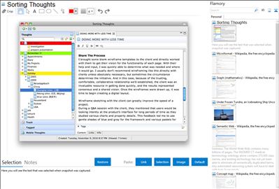 Sorting Thoughts - Flamory bookmarks and screenshots